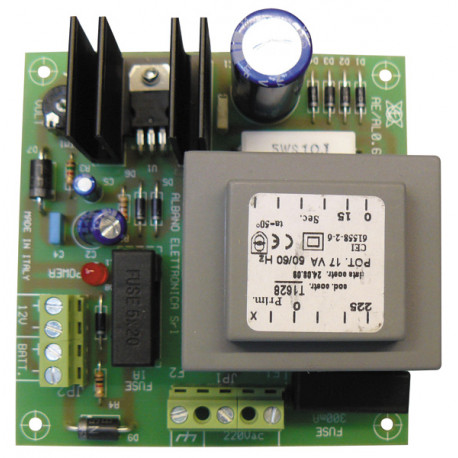 Cargador electronico automatico baterias recargables 220vca 13.8vcc 0,5a (circuito) cargadores electronicos alimentacion albano 