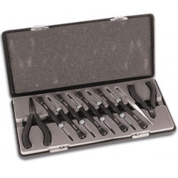 Set of 2 pliers, tweezers and 8 screwdrivers (microtip) velleman - 1