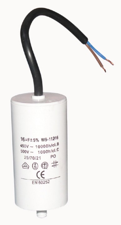 Capacitor 400v 450v 500v 16 micro farad capacitor for 1010 sliding electric motor micro farad konig - 1