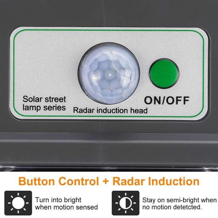 120w 117led solar street light 333000lm presence detector waterproof motion sensor ip65