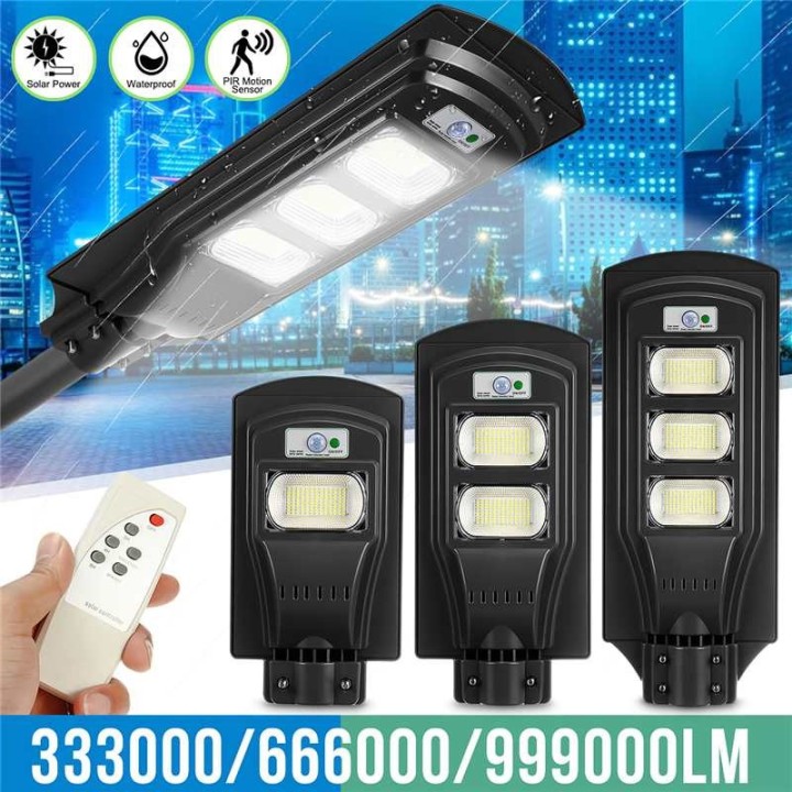 120w 117led solar street light 333000lm presence detector waterproof motion sensor ip65