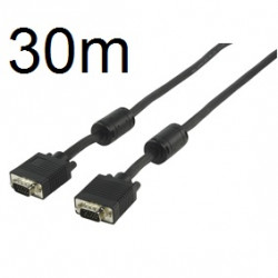 Monitor cable hd15m hd15m with ferrite vga male to male vga cable 30m cable-177/30 konig konig - 1