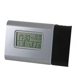 Clock showing the time of day alarm wt51 thermometer hydrometer weather forecast velleman - 1