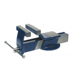 Tornillo de banco de acero 100mm con base fija velleman - 1