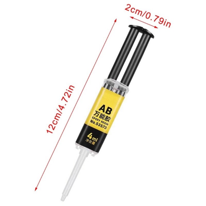 Colle forte universelle ab résine époxy liquide 4ml 2 min pour verre Céramique Plastique bois metal