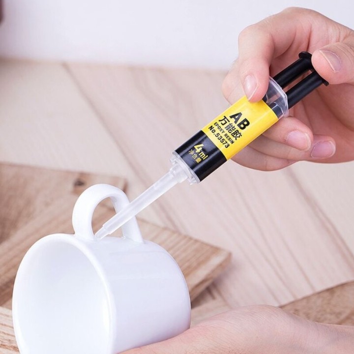Universeller starker Kleber ab flüssigem Epoxidharz 4ml 2 min für Glas Keramik Kunststoff Holz Metall