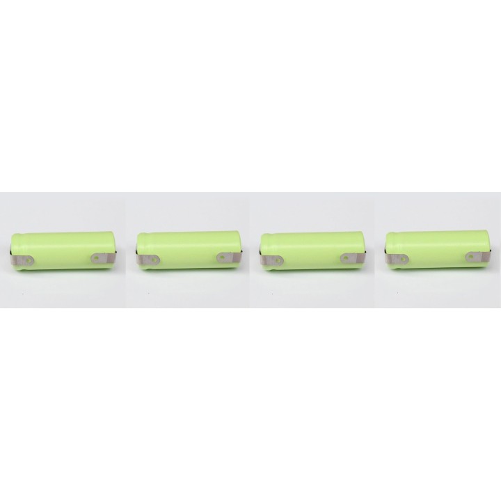 4 x Batteria ricaricabile da 1.2V 2 / 3AAA batteria 400mah 2/3 AAA ni-mh nimh con spinotto per rasoio elettrico eclats antivols 