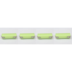 4 x Batteria ricaricabile da 1.2V 2 / 3AAA batteria 400mah 2/3 AAA ni-mh nimh con spinotto per rasoio elettrico pirabadi - 2