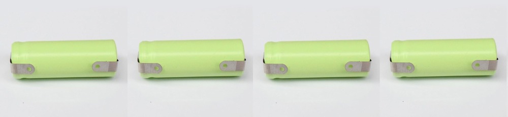 4 x 1.2V 2/3AAA rechargeable battery 400mah 2/3 AAA ni-mh nimh cell with tab pins for electric shaver razor cordless pirabadi - 