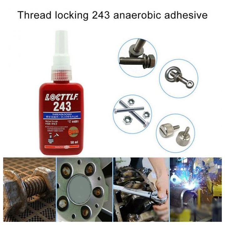 colle adhésive 243 50ml écrou de vis de verrouillage de filetage anaérobie à durcissement rapide