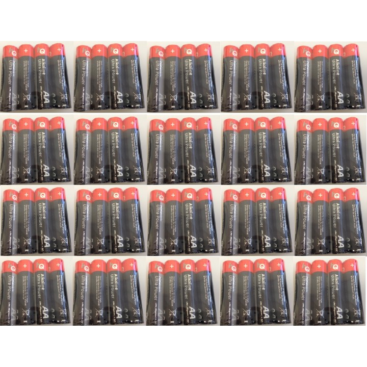 20 pack 4 alkaline battery r6p 1.5v (80 piles) packs battery aa am3 lr6 15a e91mn1500 815 4006 jr international - 1