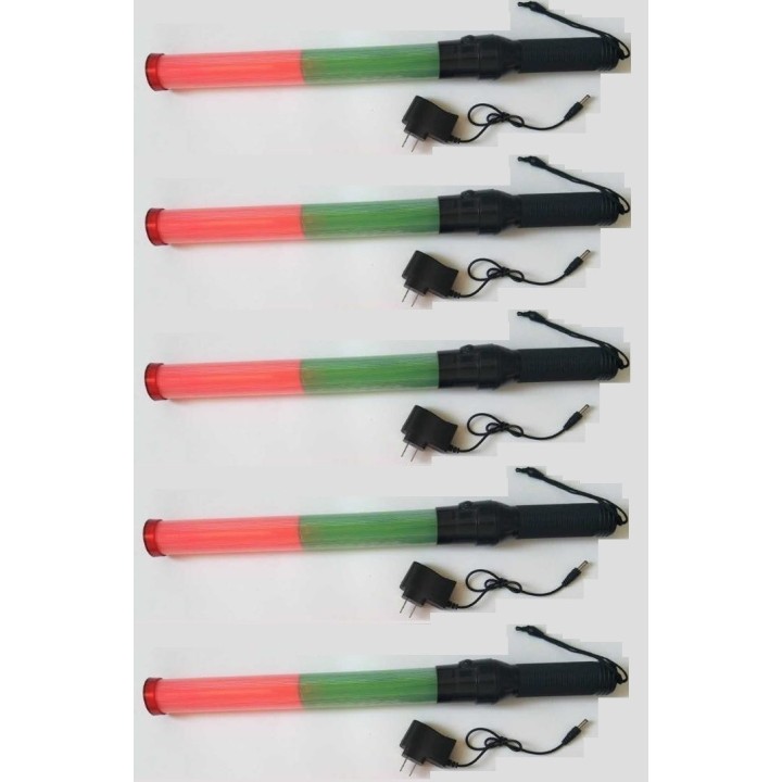 Baton lumineux rechargeable led vert rouge Eclairage circulation route aeroport train signalisation