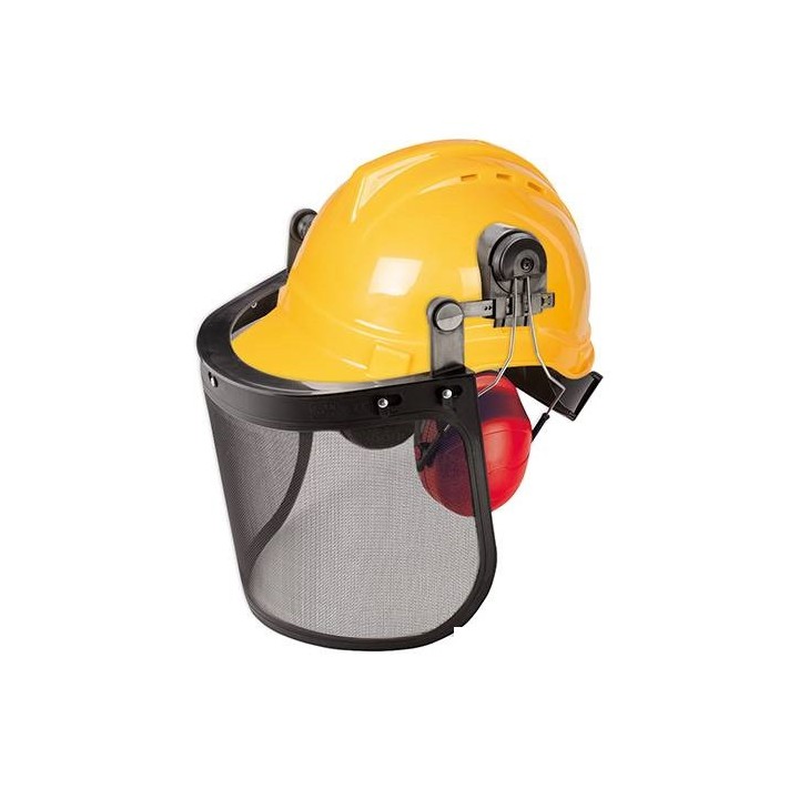 Casque de protection forestier tete anti-bruit 140873 EN352-3 EN397 EN1731 silverline