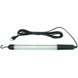 Lampara electrica portatil fluoreciente 8w 220v hermetico + 5 metros cable para cochera tienda casa