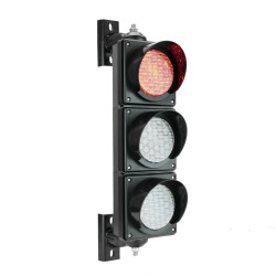Traffic light for indoor and outdoor IP65 3 x 100mm 12-24V with orange-green and red LEDs