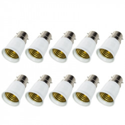 10 X B22 a e27 adaptador convertidor lámpara casquillo de la lámpara led 12v 24v 48v 220v toma de adaptación jr international - 
