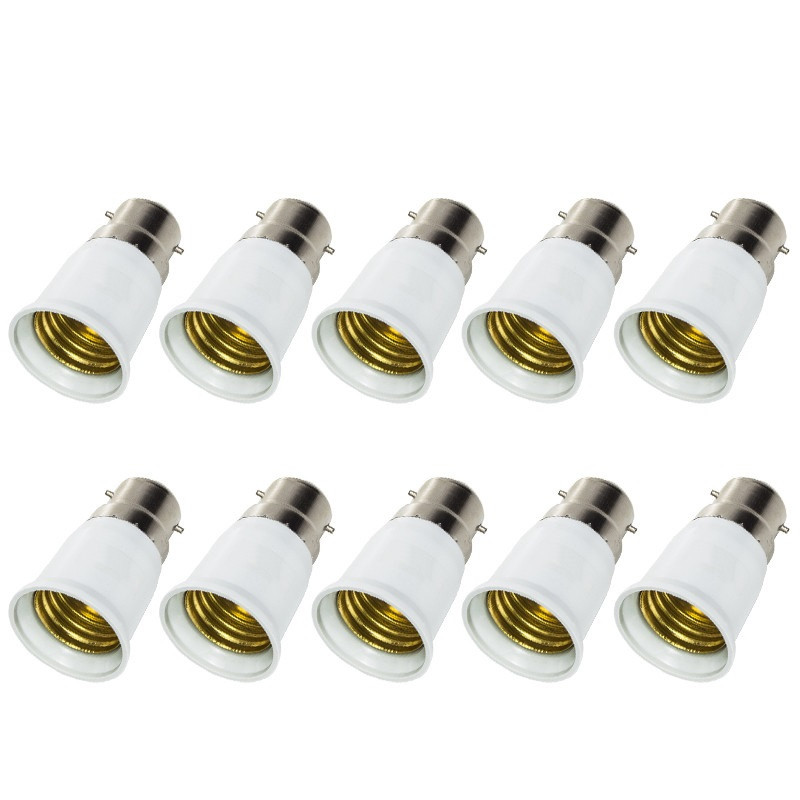 10 X B22 a e27 adaptador convertidor lámpara casquillo de la lámpara 12v 24v 48v