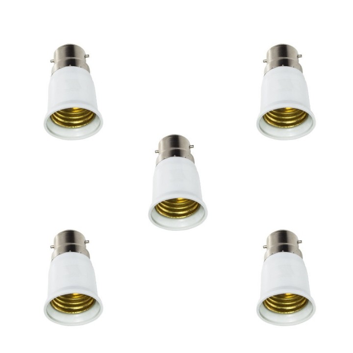 5 b22 auf e27 adapter converter lampenfassung lampe led 12v 24v 48v-buchse anpassung 220v 5 star lighting ltd - 2