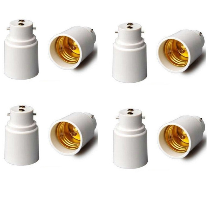 4 b22 a e27 adattatore convertitore portalampada lampada led 12v 24v 48v 220v presa di adattamento jr international - 1