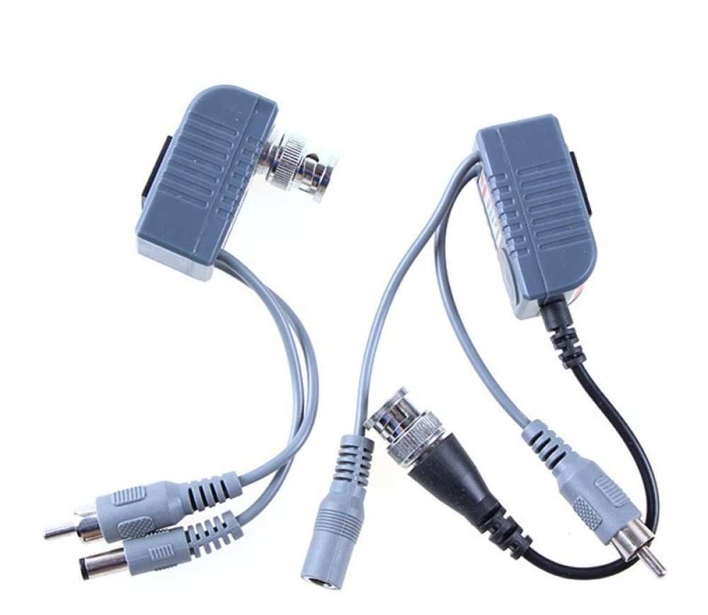 2 BNC-Stecker Koax-Video Balun mit Audio + PSU CCTV-Kamera 2-polige Anschlussklemme velleman - 1