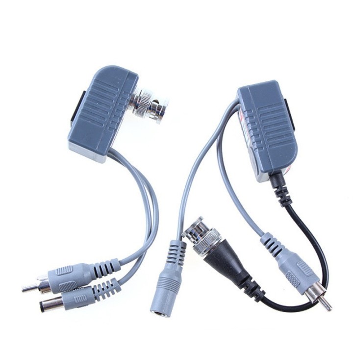 2 BNC macho coaxial Balun video con PSU cámara CCTV bloque de terminales Audio + 2 pines velleman - 1