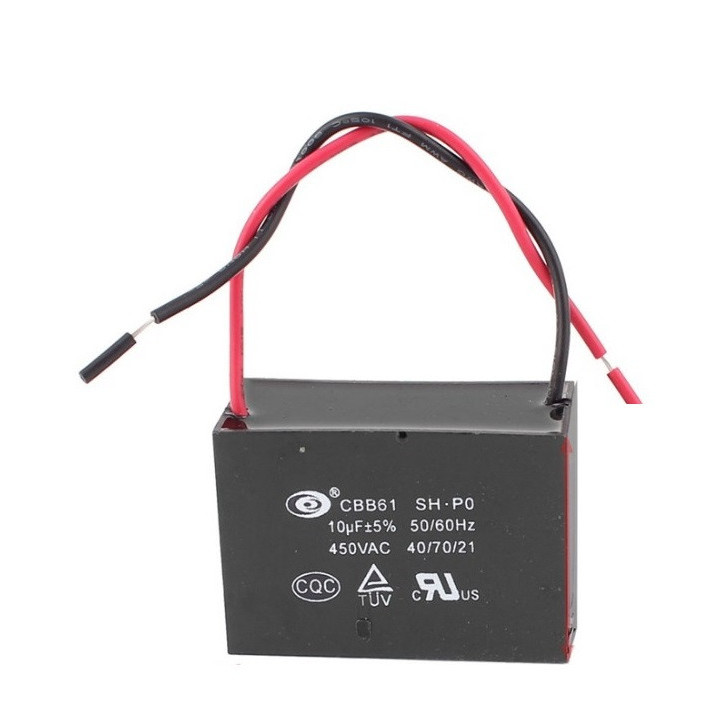 10uF Kondensator 450V 500V AC Rechteck CBB61 Startmotorlüfter 50 / 60Hz sourcingmap - 1