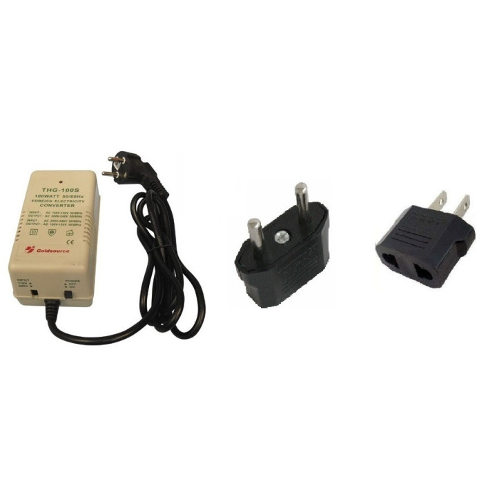 Convertidor electrico cambiador tensiones 220 110vca 220 + 2 adaptatores jr international - 1