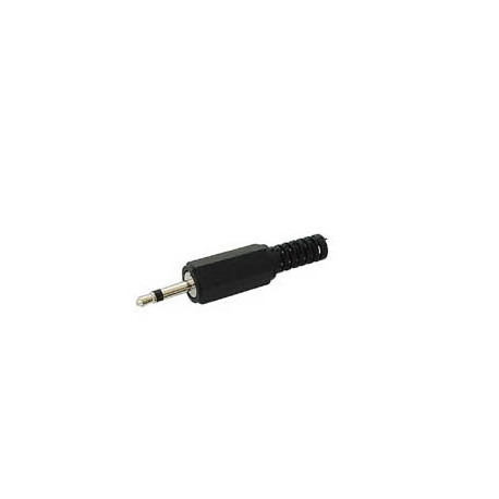 2.5mm jack macho mono de plástico negro ca001 cable: ø 4mm velleman - 1