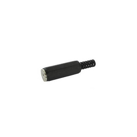 2.5mm mono jack female black plastic cable ca007: ø 4mm velleman - 1