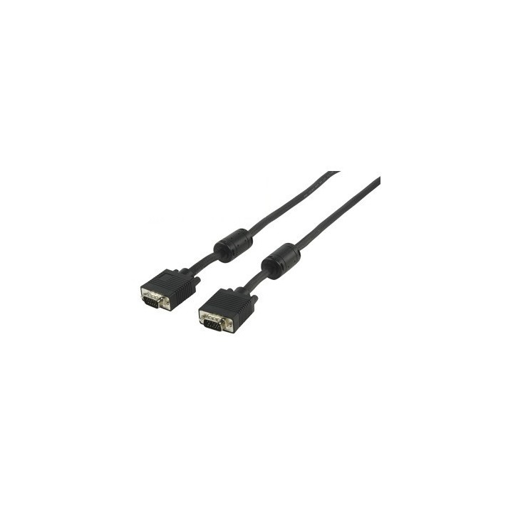 Armored cable vga s-vga male double shielded video monitor multimedia 15m cable-177-15 konig - 1