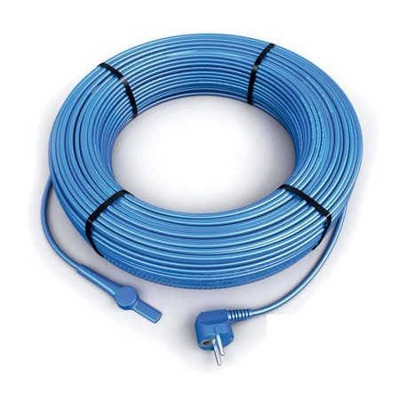Cable chauffant avec thermostat antigel aquacable-60m canalisation tuyau  eau anti gel electrique