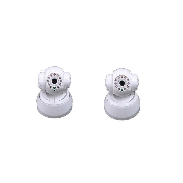 2 wireless ip color camera network with pan tilt night vision 2 way audio jr international - 1
