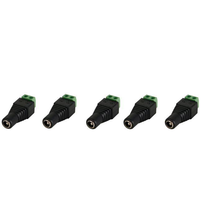 5,5 x 2,5 mm DC-Stecker-Buchse auf Verbindung 5pcs Schraube velleman - 1