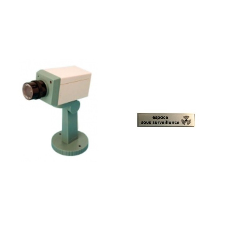 Drehende kamera attrappe mit led und halterung dummy kamera kamera attrappe dummy kamera jr international - 1