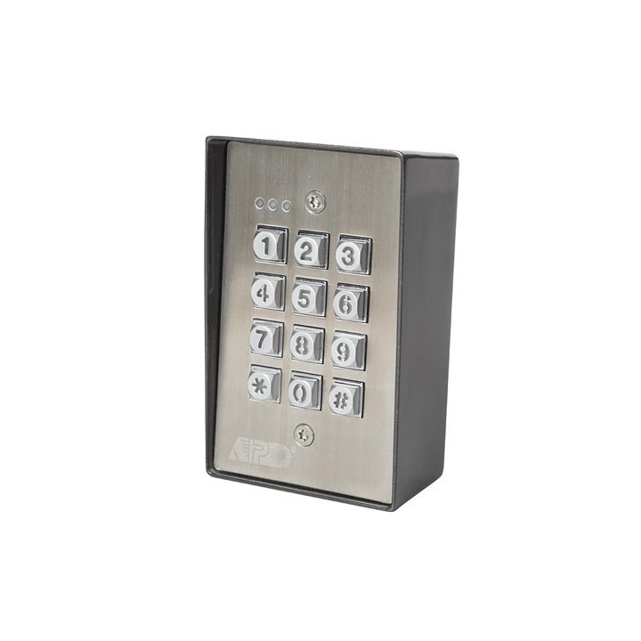 Self contained vandal resistant weatherproof digital access control keypad with backlight 2ch diagral by adyx - 1