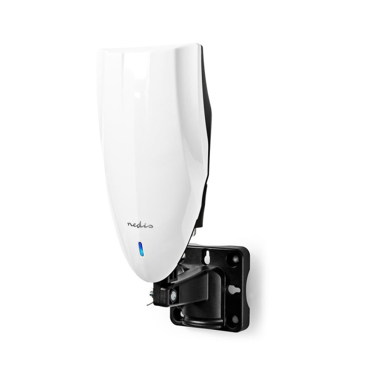 Antenne tv tnt HDTV interieur exterieur 50 km Gain 40 dB FM/VHF/UHF Blanche