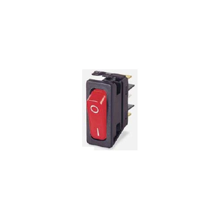 Inter rocker interruttore rosso 1t 16a/250vac elettrica cob250lum jr  international - 1