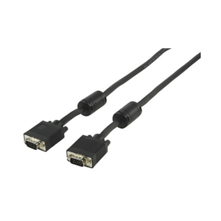 Cable cordon db15 negro vga macho hacia vga macho para pantalla monitor video 1.8m cable 177 konig - 1