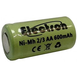 1 Batterie rechargeable 2/3AA Ni-Cd 600mAh 1.2v Classe énergétique A++ sans lamelle