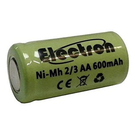 1 Batterie rechargeable 2/3AA Ni-Cd 600mAh 1.2v Classe énergétique A++ sans lamelle