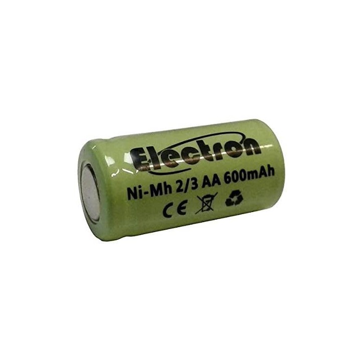 1 batteria ricaricabile 2 / 3AA Ni-Cd 600mAh 1.2v Classe energetica A ++