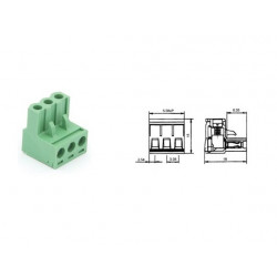 Cable terminales conector hembra 3 polos no tenf03 5.08mm: 12awg velleman - 1
