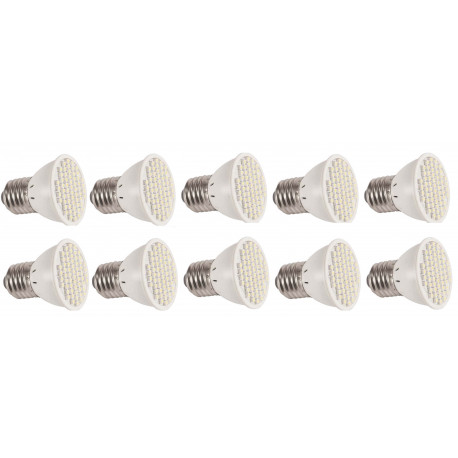 10 Lampara led smd x60 e27 220v 3w blanca iluminacion bajo consumo cen - 2