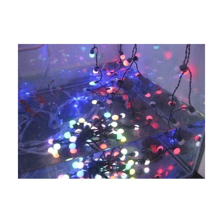 Impermeabile ip68 corda lampadina 5m luce led 50 tondo variopinto rosso verde blu, giallo, bianco jr international - 1