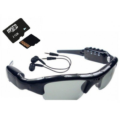 Spy camera sunglasses mp3 embarquee dv86 recording spy sun glasses listening jr international - 3