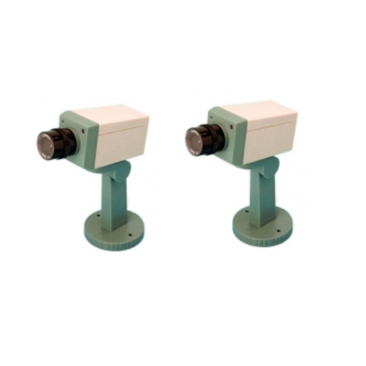 2 dummy camera + led + support video surveillance fake security cameras dummy camera led support fake security system dummy vide