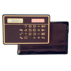 3 Slim Credit Card Calculator Solar Power Pocket Novelty Small Travel Compact electronic solar powered jr international - 1