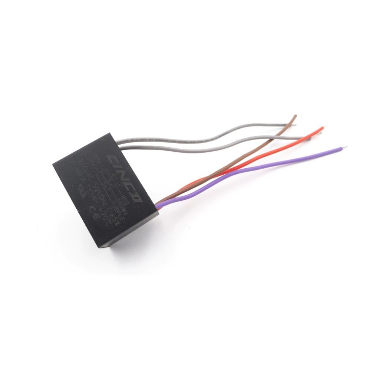 Condensatore ventilatore a soffitto Cbb61 4.5Uf + 5Uf + 5uf 5 fili, 250 Vac Modello: CBB61
