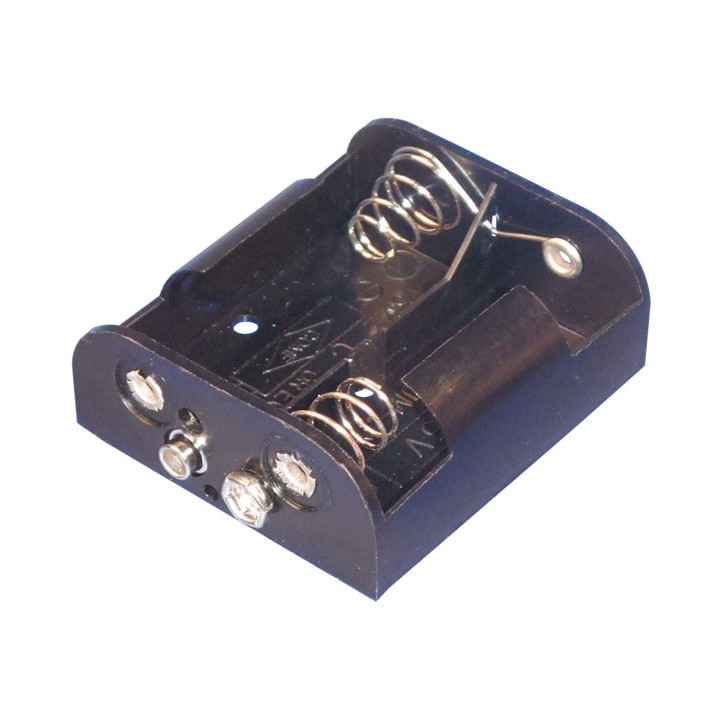 Batteriehalter fur 2 x c batterien (lr14) (mit druckknopfanschlussen) velleman - 1