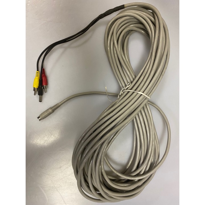 Cable 20m mini din macho a rca para cámara color vigilancia video jr international - 1